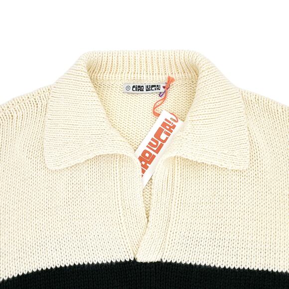 CIAO LUCIA Venezia Striped Polo Sweater M - Picture 4 of 8